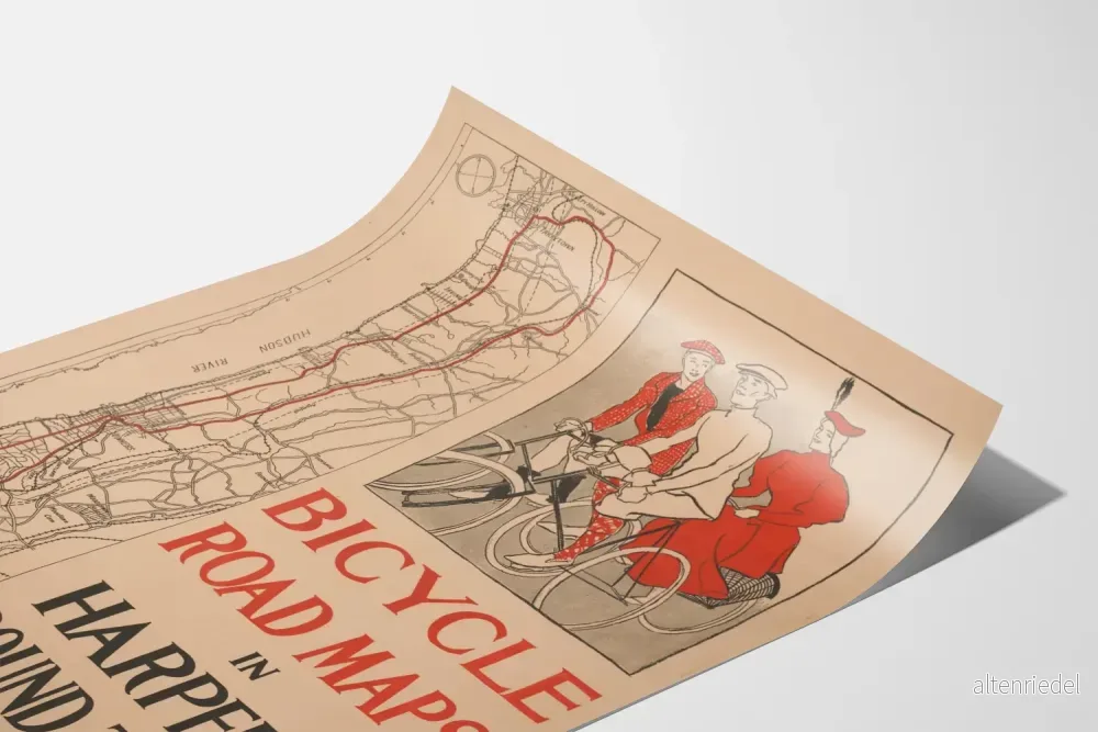 Vintageposter av Harper's Round Table för cykelkarta - Bild 3