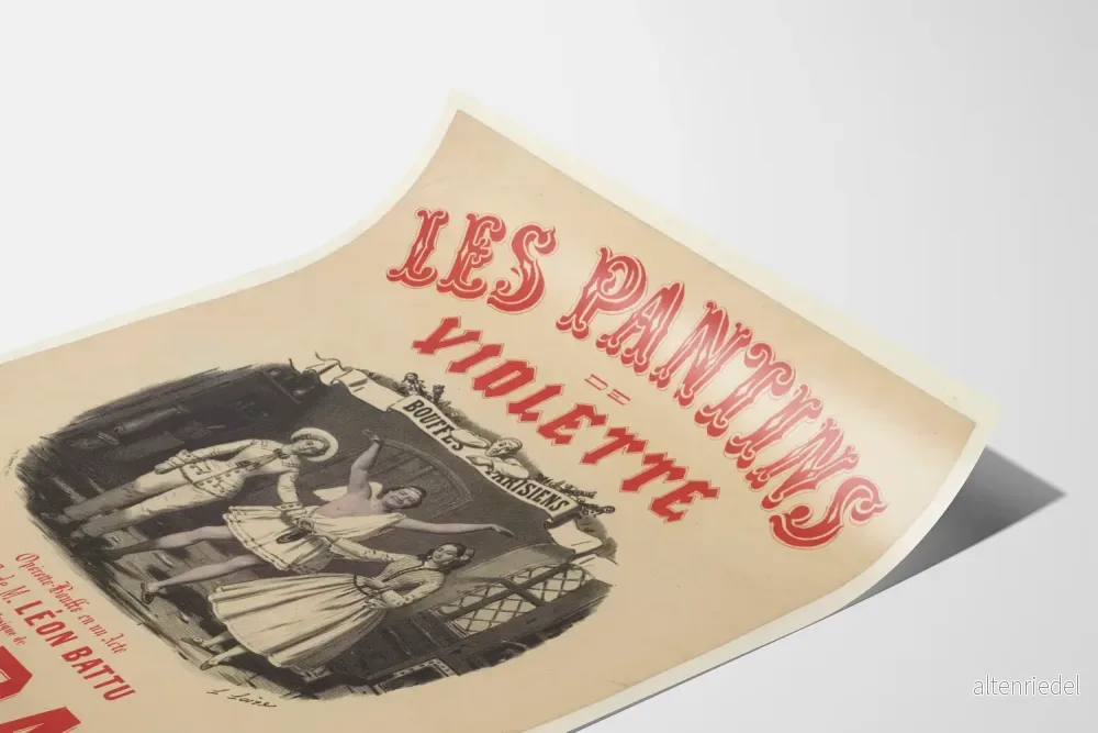 Vintageposter Les Pantins de Violette - Väggdekoration för teater och operett - Bild 3