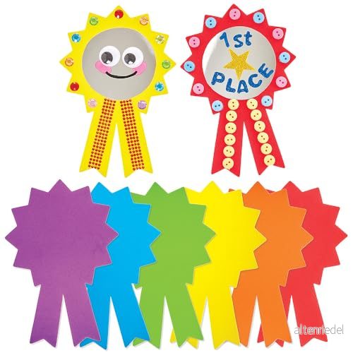 Baker Ross FN214 Rosettämnen i skumplast 24 pack, belöningar för sportfirande, studenter, lärare, utställningsföremål 5063067011711