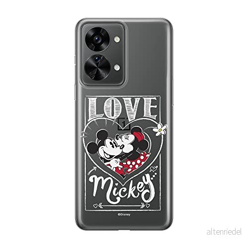 ERT GROUP mobiltelefonfodral för Oneplus NORD 2T 5G originalt och officiellt licensierat Disney mönster Mickey & Minnie 002 optimalt anpassad till formen på mobiltelefonen, gedeeltelijk transparant 5905511266554