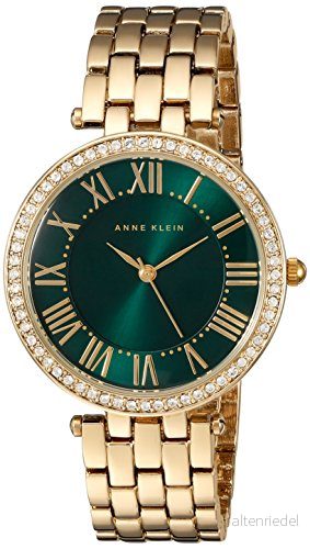Anne Klein Premium damarmband klocka med kristallaccenter, guld, AK/2230GNGB 86702584369