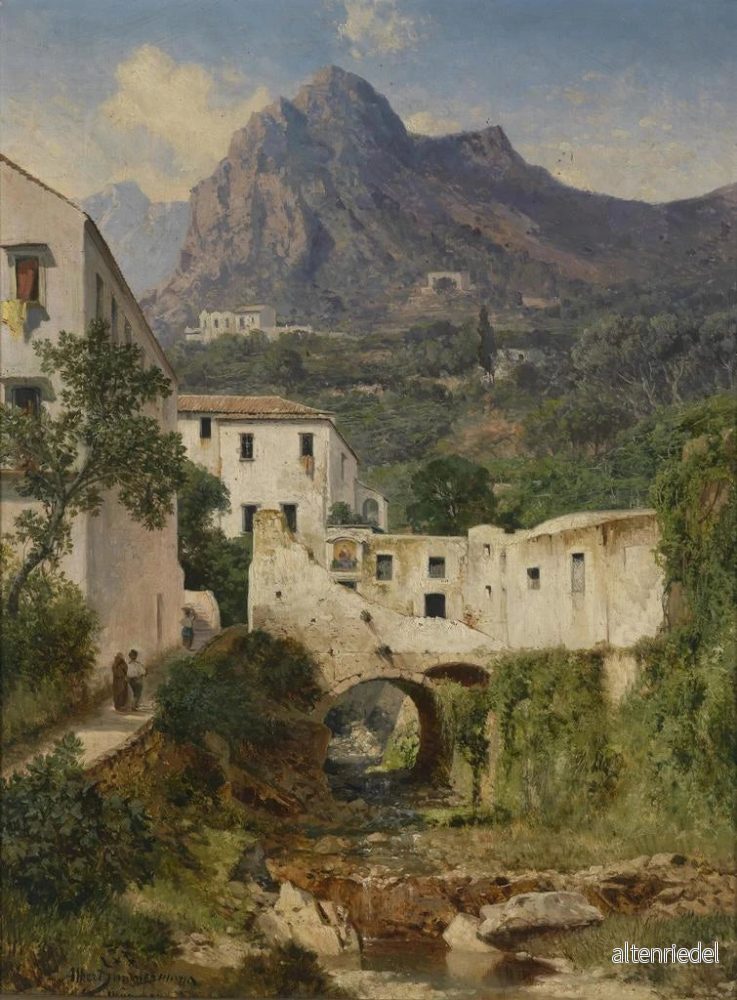 Målning Mill Valley nära Amalfi - Albert Zimmermann | Konsttryck - Bild 2