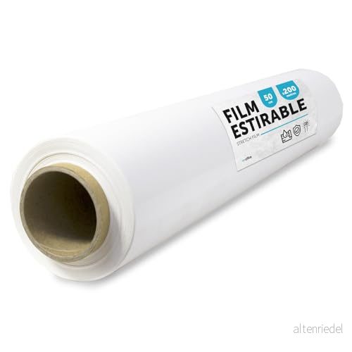 film för förpackning, plastskydd, vit flyttboxförpackning, skydda möbler och frakt, storlek 50 cm x 200 m sträckbar · office (vit, 1 st) 8447031016563