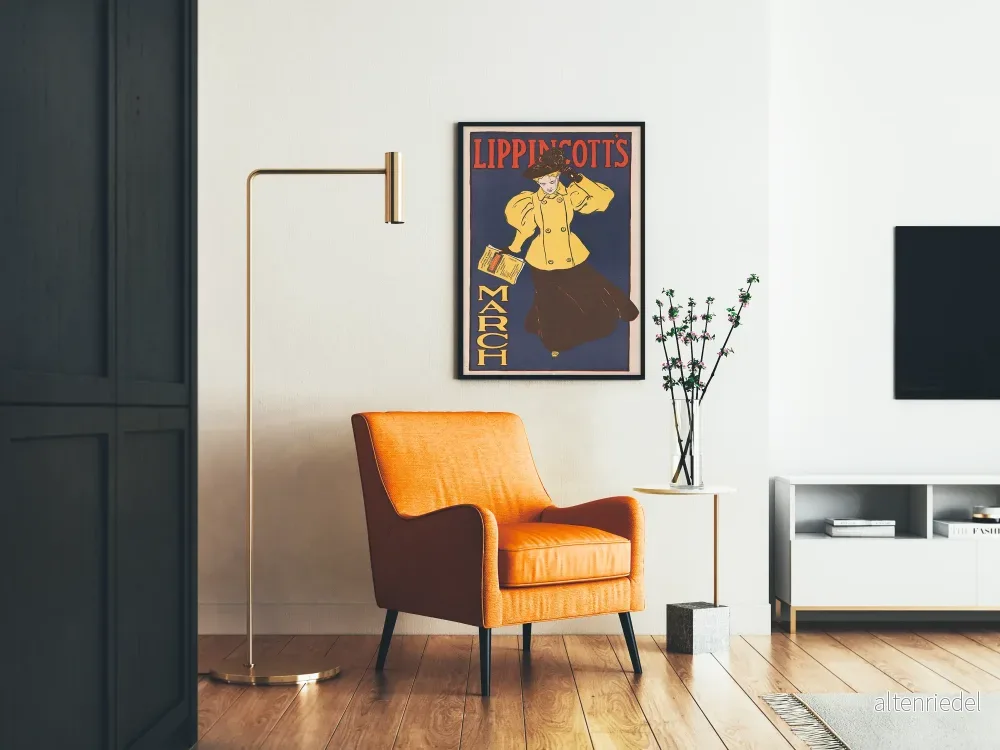 Vintageposter Lippincott's mars för väggdekoration i retrostil - Bild 2