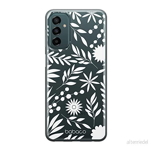 ERT GROUP mobiltelefonfodral för Samsung A13 4G originalt och officiellt licensierat Babaco mönster Flowers 023 Vit optimalt anpassad till formen på mobiltelefonen, gedeeltelijk transparant 5904805807398