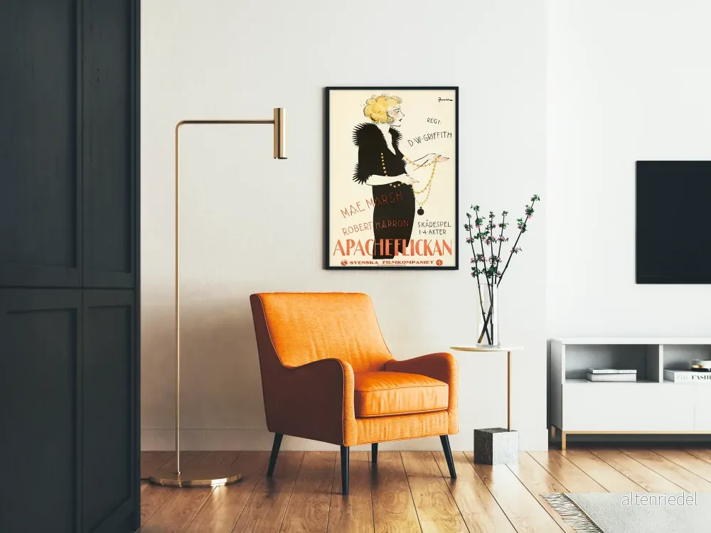 Vintageposter av Apacherflickan, elegant väggdekoration - Bild 2