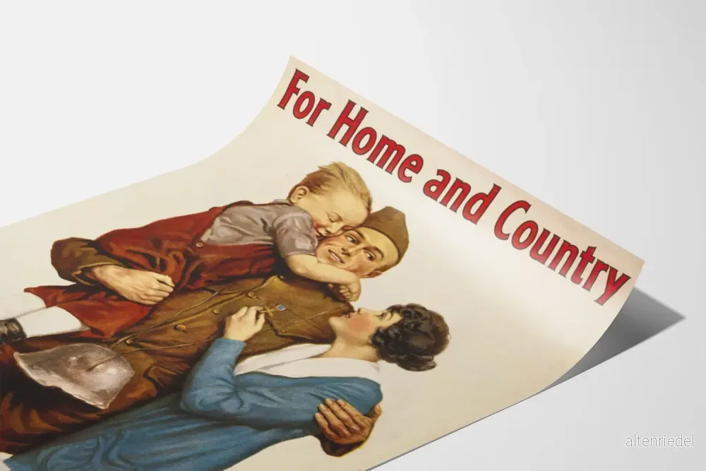 Vintageposter Väggdekoration Krig 1918 Seger Frihetslån - Bild 3