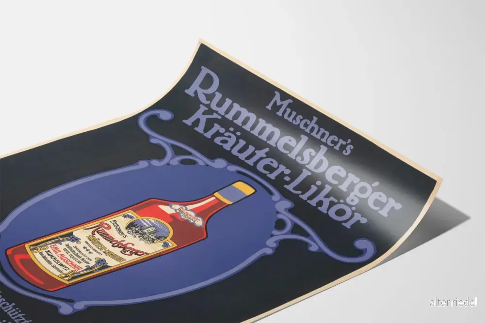 Vintageposter för örtlikören Muschner's Rummelsberger - Bild 3