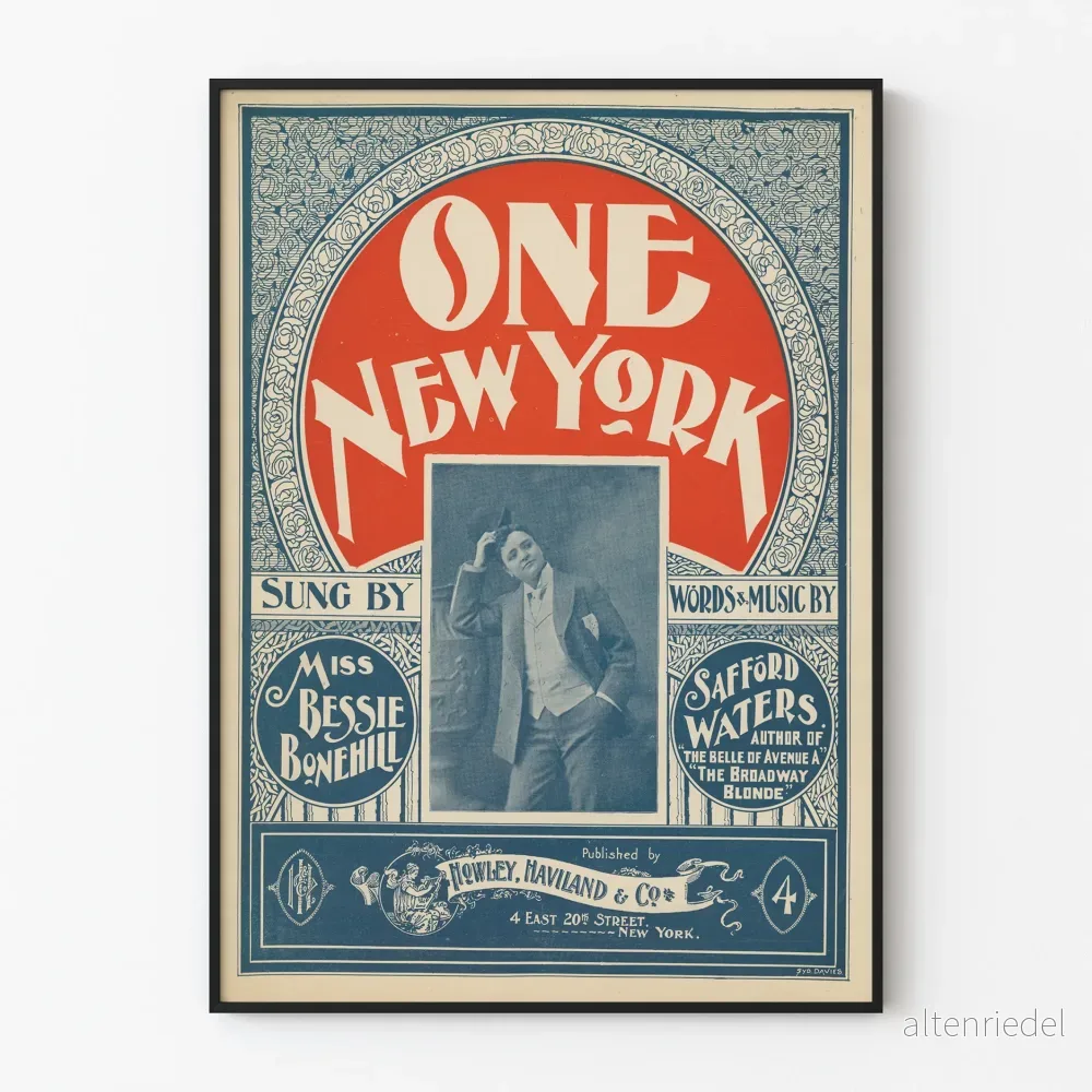 Vintageposter One New York Dekorativ
