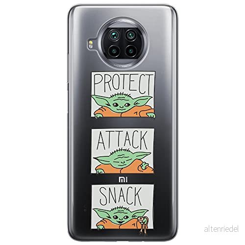 ERT GROUP mobiltelefonfodral för Xiaomi MI 10T LITE/REDMI NOTE 9 PRO 5G originalt och officiellt licensierat Star Wars mönster Baby Yoda 009, gedeeltelijk transparant 5903537162027