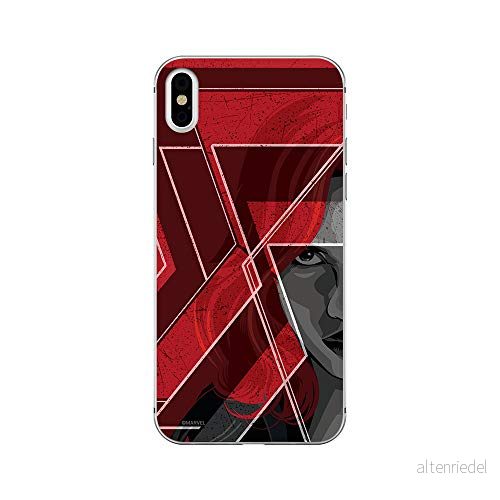 ERT GROUP mobiltelefonfodral för Apple Iphone XS Max originalt och officiellt licensierat Marvel mönster Black Widow 002 Vit anpassad till formen på mobiltelefonen, fodral tillverkad av TPU plast 5903537655666
