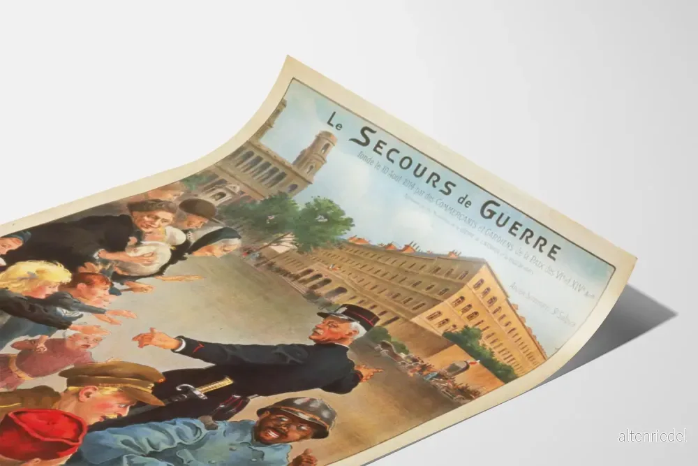 Vintageposter Krigets hjälp - Historisk väggdekoration - Bild 3