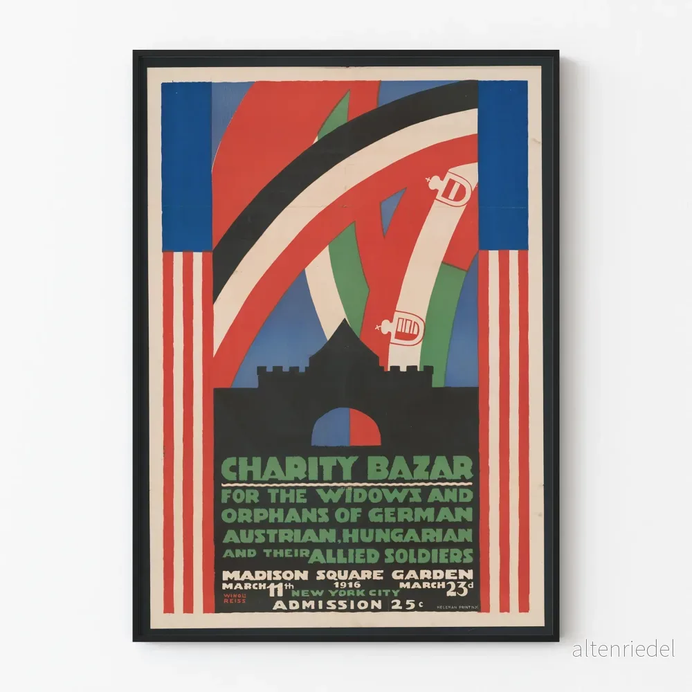 Affisch Välgörenhetsmarknad för änkor och föräldralösa efter allierade soldater, 1916 Affisch Välgörenhetsmarknad för änkor och föräldralösa efter allierade soldater, 1916