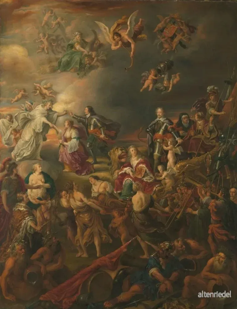 Målning Allégorie de la Paix sous le stathouder Guillaume II - Adriaen van Nieulandt | Konsttryck - Bild 2