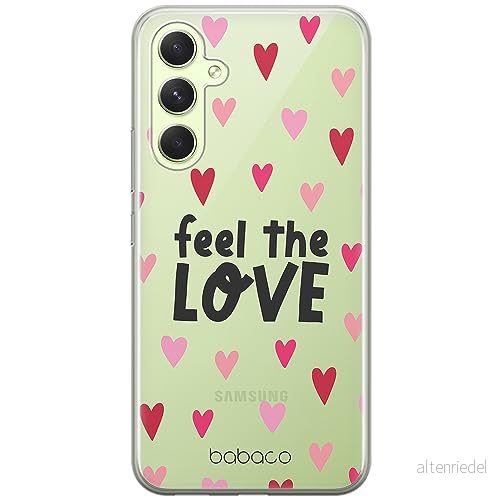 ERT GROUP mobiltelefonfodral för Samsung A54 5G originalt och officiellt licensierat Babaco mönster Feel the love 001 optimalt anpassad till formen på mobiltelefonen, gedeeltelijk transparant 5905511804978