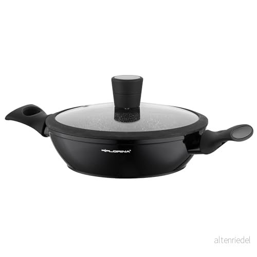 FLORINA Aluminiumkittel (1,6 l) 20 cm I Kokkittel MAGNUM med Silikonglaslock Non Stick Beläggning Låg Softtouch Handtag Pastakittel, Soppgryta 5907758699300