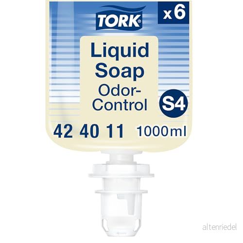 Tork Odor Control Handtvätt Flytande Tvål S4, skonsam mot huden, 6 x 1 000 ml, 424011 7322541284064